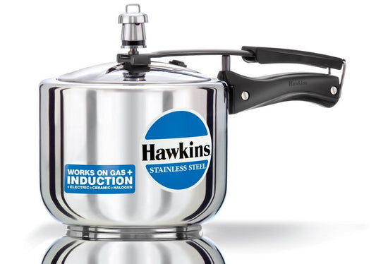 Hawkins Stainless Steel Induction Compatible Inner Lid Pressure Cooker, 3 Litres Wide - HSS3W