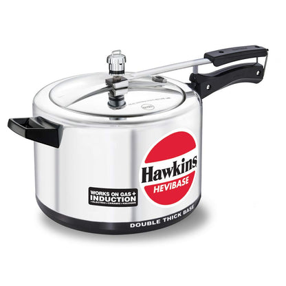 Hawkins Hevibase 8 Litres Wide Induction Base Aluminium Inner Lid Pressure Cooker - IH80