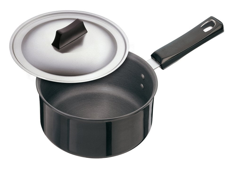 Hawkins Futura Hard Anodised Sauce Pan With Stainless Steel Lid 2.25 Litres | 18cm, 3.25mm- AS 225S