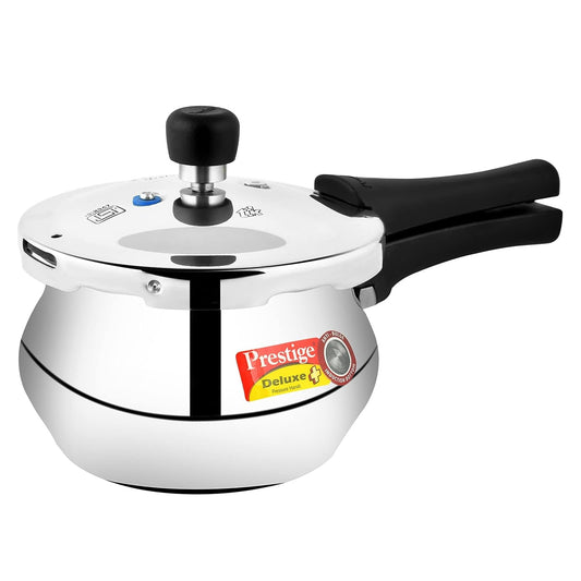 Prestige Deluxe Plus Baby Induction Base Aluminium Outer Lid Pressure Handi, 2 Litres (Baby) - 10711