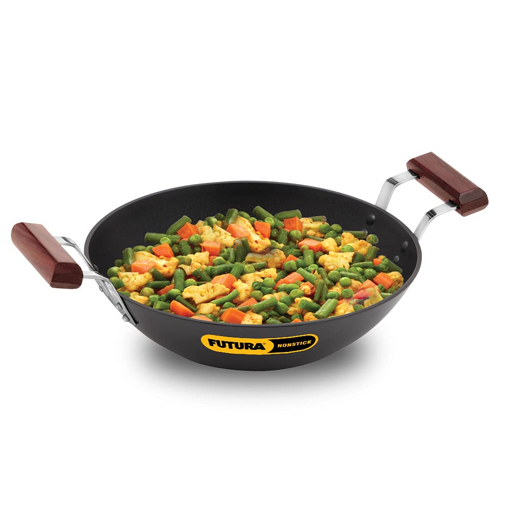 Hawkins Futura Non-stick Flat Bottom Deep Fry Pan 2 Litres | 26 cms, 3.25mm - ND 25