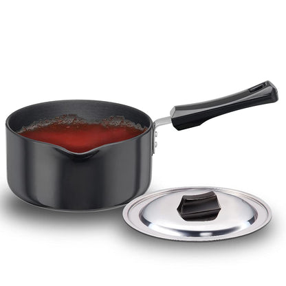 Hawkins Futura Hard Anodised Sauce Pan With Stainless Steel Lid 2 Litres | 18cm, 3.25mm, Induction Base - IAS 20S