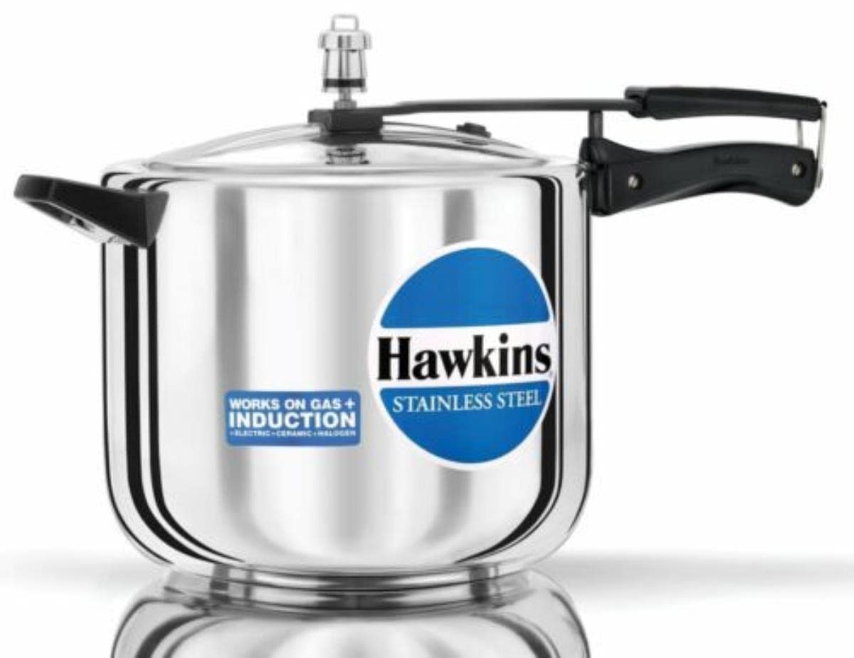 Hawkins Stainless Steel Induction Compatible Inner Lid Pressure Cooker, 10 Litres - HSS10