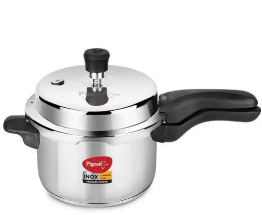 Pigeon Inox Sigma 3 Litres Stainless Steel Pressure Cooker | Induction Bottom | Outer Lid