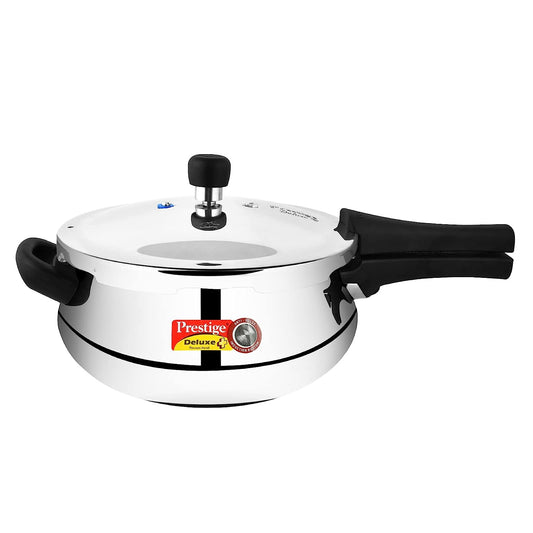 Prestige Deluxe Plus Induction Base Aluminium Outer Lid Pressure Handi, 5 Litres - 10794