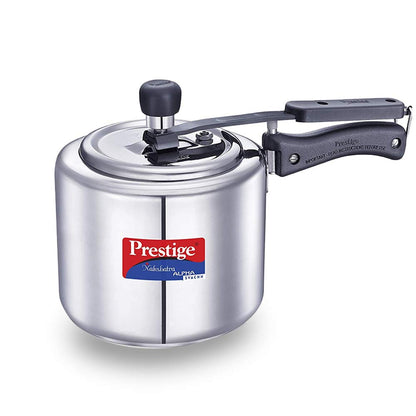 Prestige Nakshatra Alpha Svachh Stainless Steel, 3 Litres, Straight Wall, Spillage Control Pressure Cooker - 20245