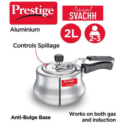 Prestige Nakshatra Plus Svachh Aluminium 2 litres Inner Lid Pressure Handi - 10755