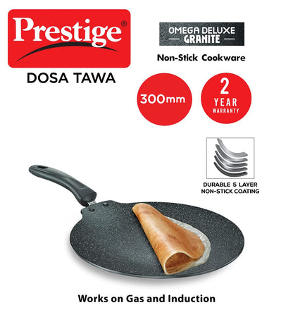 Prestige Omega Deluxe Granite Non-stick Dosa Tawa 300mm - 36862