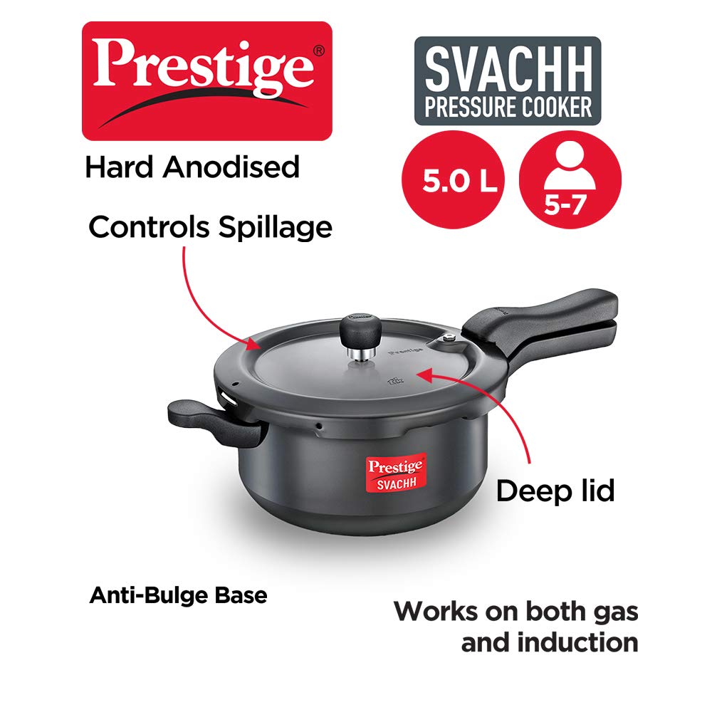 Prestige Svachh 5 Litres Senior Pressure Pan with deep lid for