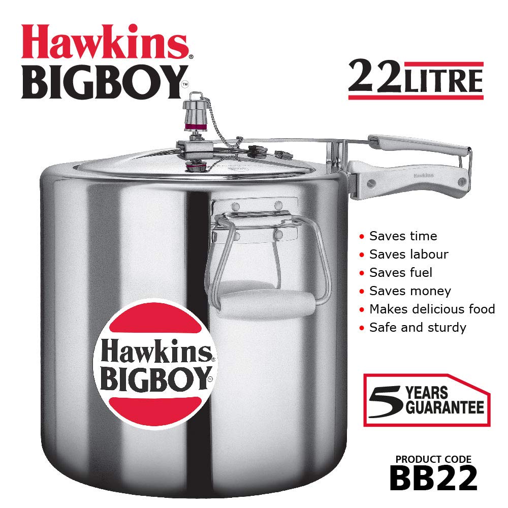 Hawkins Big Boy Aluminium Inner Lid Pressure Cooker 22 Litres - BB22