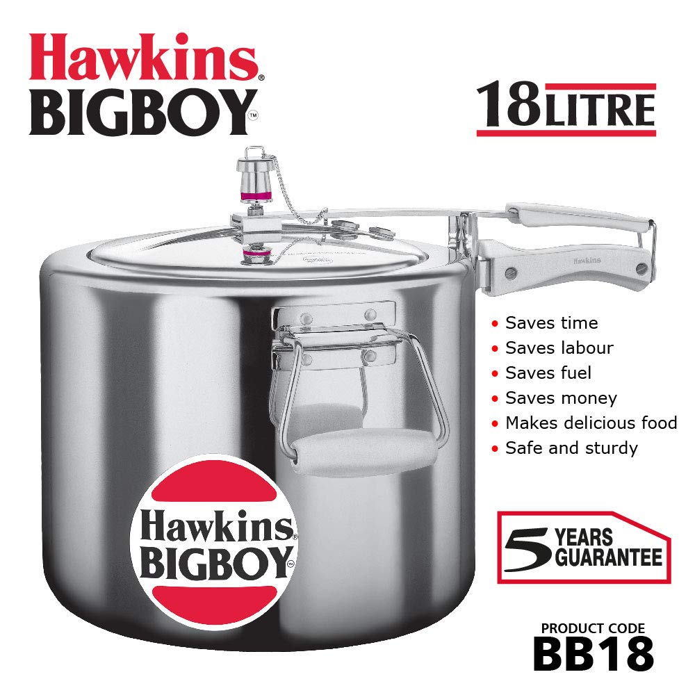 Hawkins Big Boy Aluminium Inner Lid Pressure Cooker 18 Litres - BB18
