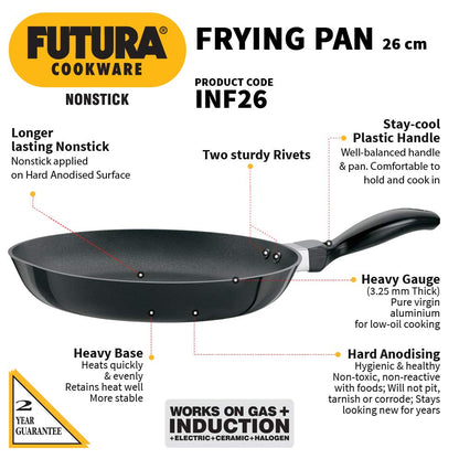 Hawkins Futura Non-stick Fry Pan 26cms, 3.25mm, Induction Base - INF 26