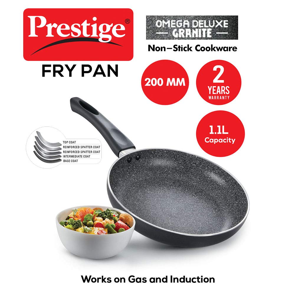 Prestige Omega Deluxe Granite Nonstick Fry Pan 200 mm  - 36304