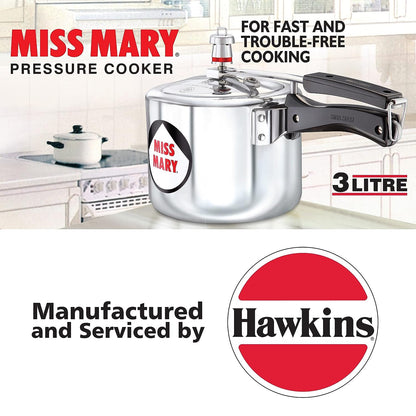 Hawkins Miss Mary Aluminium Inner Lid Pressure Cooker 3 Litres - MM30