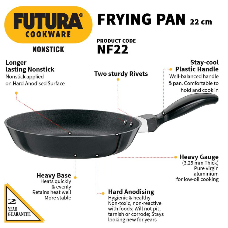 Hawkins Futura Non-stick Fry Pan 22 cms, 3.25mm - NF 22
