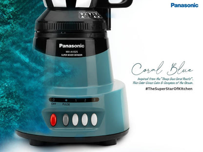 Panasonic MX-AV 325 Mixer Grinder 600 Watts 3 Jars - Coral Blue