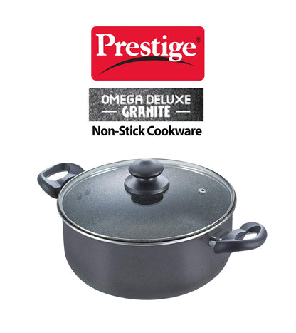 Prestige Omega Deluxe Granite Sauce Pan with Lid