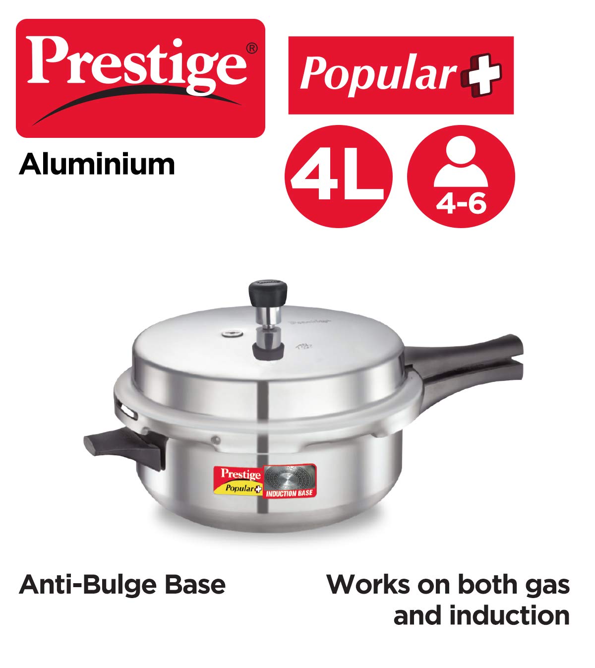 Prestige Popular Plus Induction Base Junior Deep Pan Aluminium Outer Lid 4.1 litres - 10211