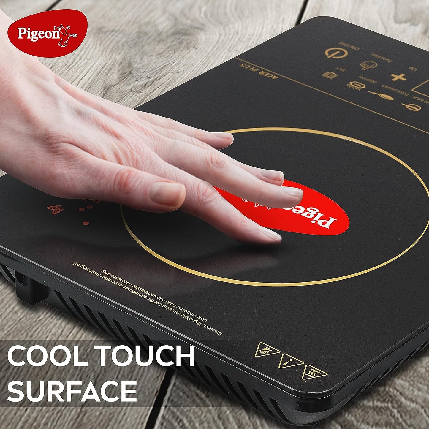 Pigeon Acer Plus 1800 Watt Induction Cooktop with Feather Touch Control - 14429