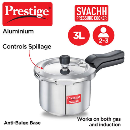 Prestige Svachh Aluminium Outer Lid Pressure Cooker 3 Litres - 10725