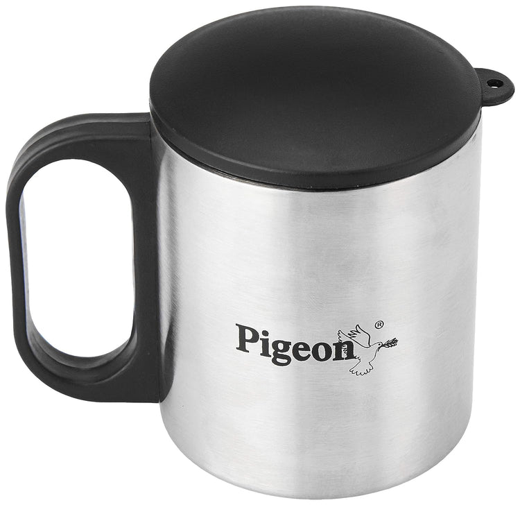 Pigeon Crown Stainless Steel Coffee Mug with Lid Set With Lid 180ml each - 10034