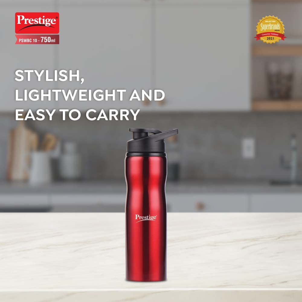 Prestige PSWBC 10 SS Stainless Steel Water Bottle 750 ml (Pack of 1) - 42809