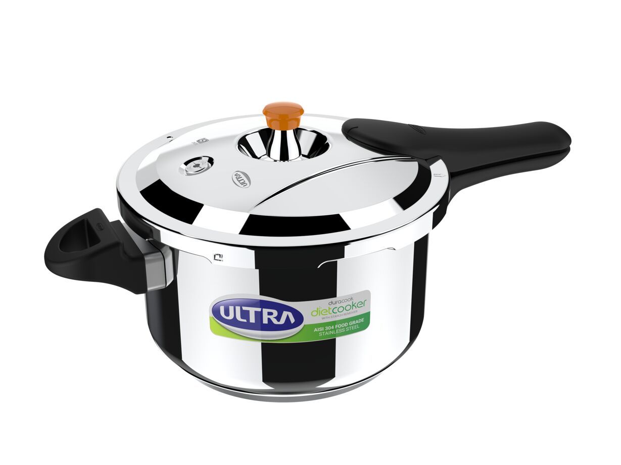 Elgi Ultra Stainless Steel Diet Cooker 5.5 Litres With Starch Remover