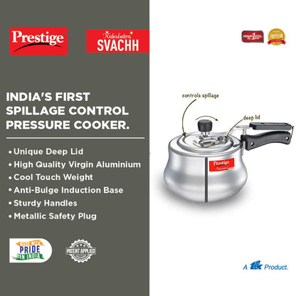 Prestige Nakshatra Plus Svachh Aluminium 2 litres Inner Lid Pressure Handi - 10755