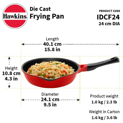 Hawkins Die-Cast Nonstick Induction Base Frying Pan - IDCF 24