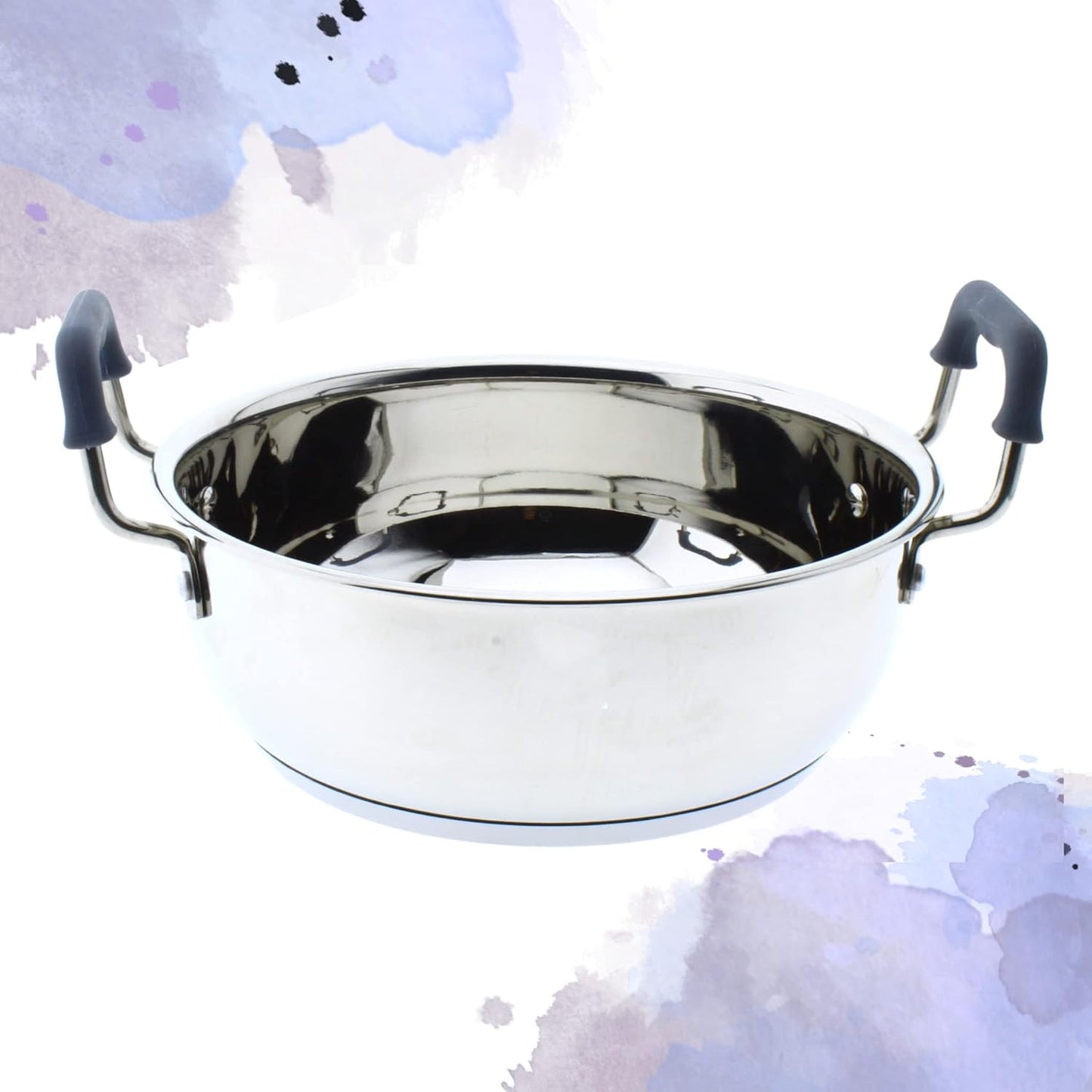 Stainless Steel Kadhai | Heavy | Sandwich Bottom | with Lid