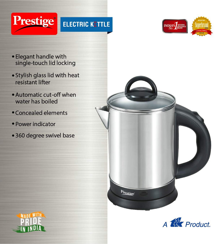 Prestige PKGSS 1.7 Stainless Steel Electric Kettle 1500W | 1.7 Litres - 41573
