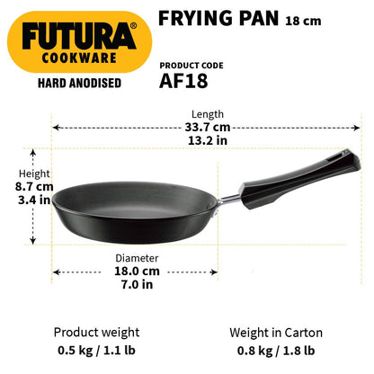 Hawkins Futura Hard Anodised Fry Pan 18 cms | 4.06mm - AF 18