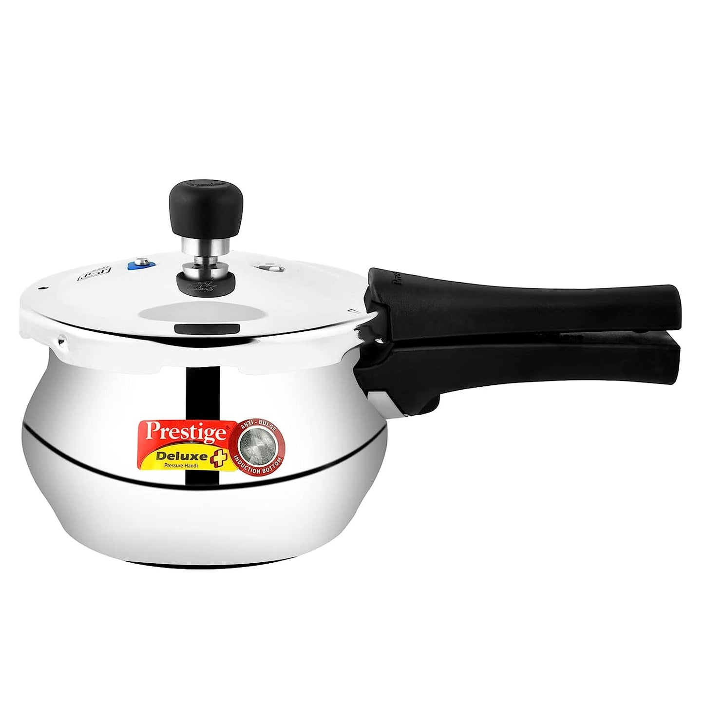 Prestige Deluxe Plus Baby Induction Base Aluminium Outer Lid Pressure Handi, 2 Litres (Baby) - 10711