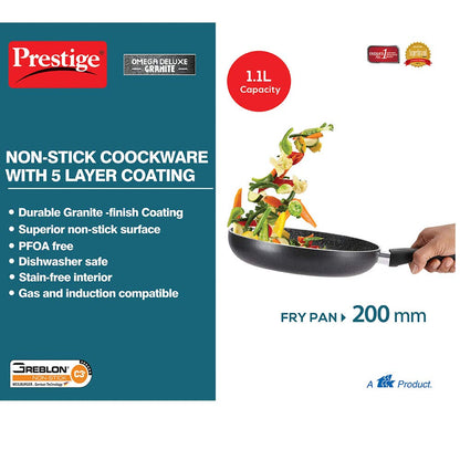 Prestige Omega Deluxe Granite Nonstick Fry Pan 200 mm  - 36304