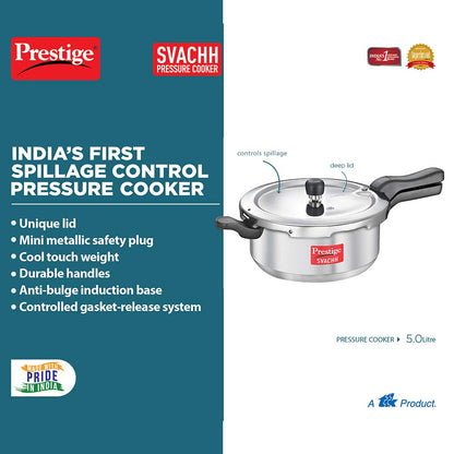 Prestige Svachh Aluminium Outer Lid Senior Pressure Pan 5 Litres - 10773