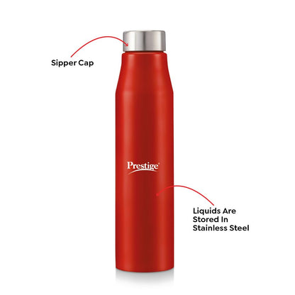 Prestige PSSB 04 SS Single Walled Stainless Steel Water Bottle 700 ml (Pack of 1) - 42925