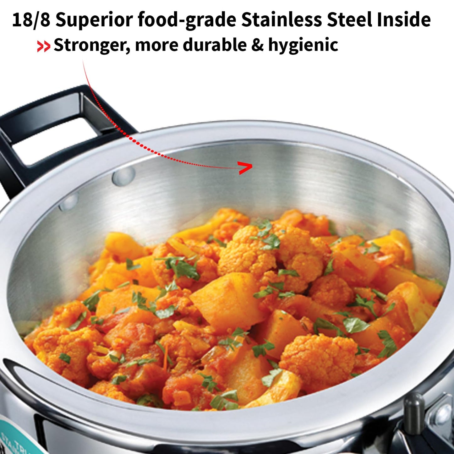 Hawkins 3.5 Litre Triply Stainless Steel Pressure Cooker, Inner Lid Cooker - HSST35