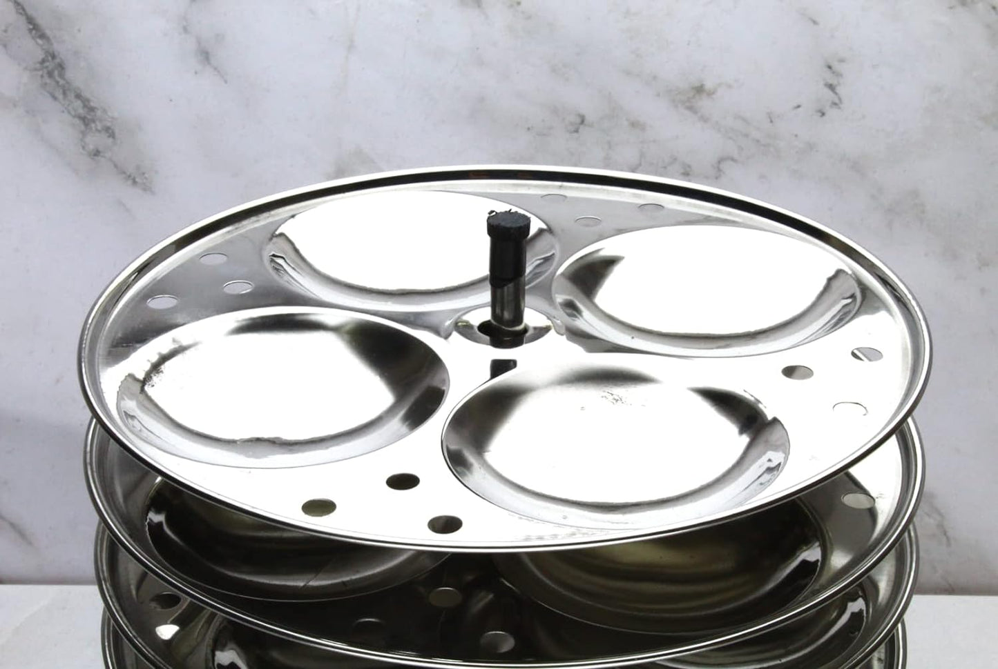 Stainless Steel Idli Plates with Stand 6 Plates | 24 idlies