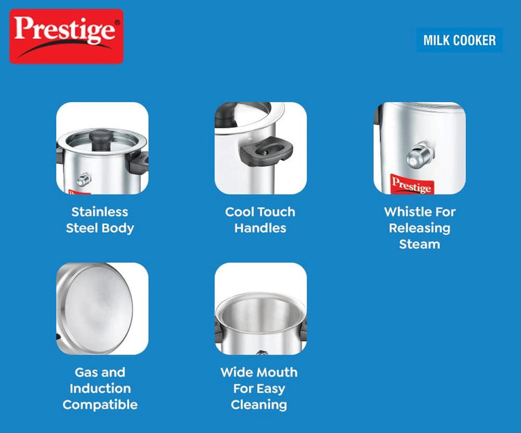 Prestige Stainless Steel Milk Cooker 1 Litre - 36846