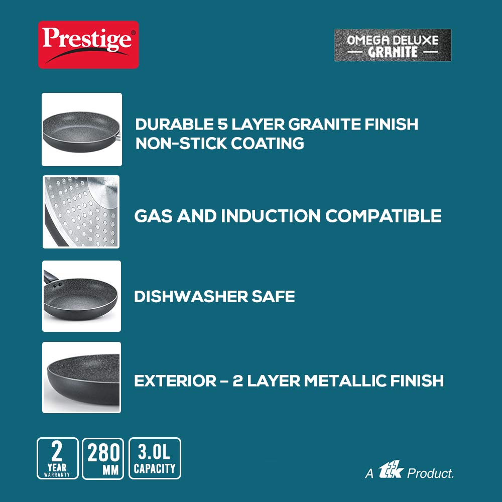 Prestige Omega Deluxe Granite Nonstick Fry Pan 280 mm  - 36306