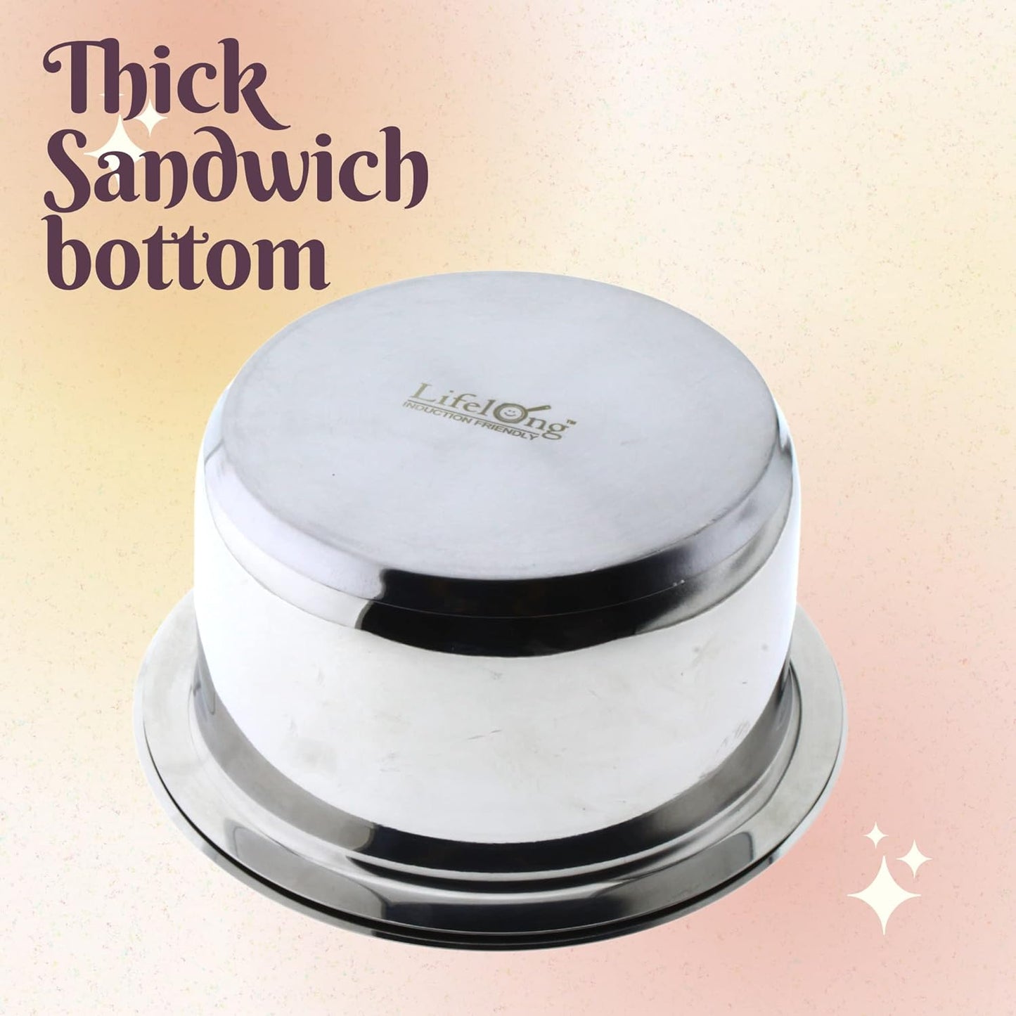 Stainless Steel Tope | Heavy | Sandwich Bottom | with Lid