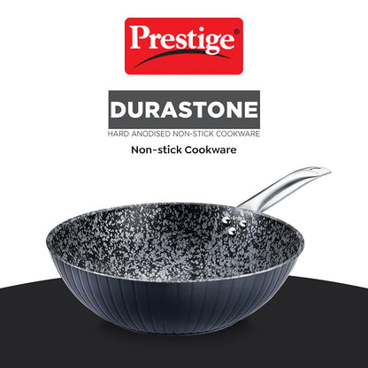 Prestige Durastone Hard Anodised 6 Layer Non-Stick Wok (28 cm, 3.5 Litre) - 38096