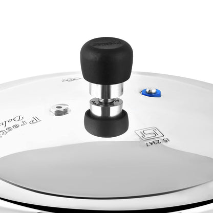 Prestige Deluxe Plus Induction Base Aluminium Outer Lid Pressure Handi, 5 Litres - 10794