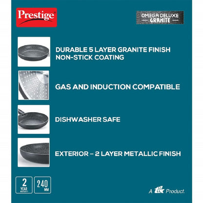 Prestige Omega Deluxe Granite Nonstick Fry Pan 240 mm  - 36305