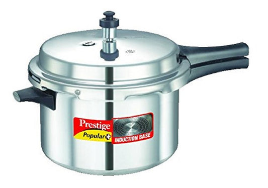 Prestige Popular Plus Induction Base Outer Lid Aluminium Pressure Cooker 5.5 Litres - 10204