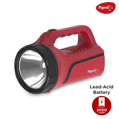 Pigeon by Stovekraft Rigel Plus Led Emergency Rechargeable Lamp with 2000 Mah Battery and 14 Hours Backup (Red) - 14435