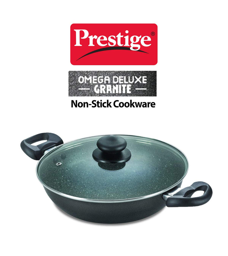 Prestige Omega Deluxe Granite Non-stick Kadhai, 24cms - 36310
