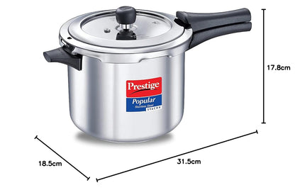 Prestige Svachh Popular Spillage Control Stainless Steel Outer Lid Pressure Cooker, 2 Liters - 20171