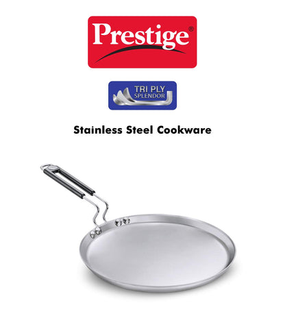 Prestige Tri-ply Splender Stainless Steel Omni Tawa 280mm - 37433