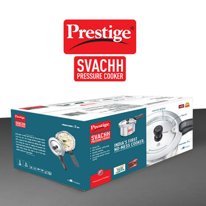 Prestige Svachh Popular Spillage Control Stainless Steel Outer Lid Pressure Cooker, 3 Liters - 20172